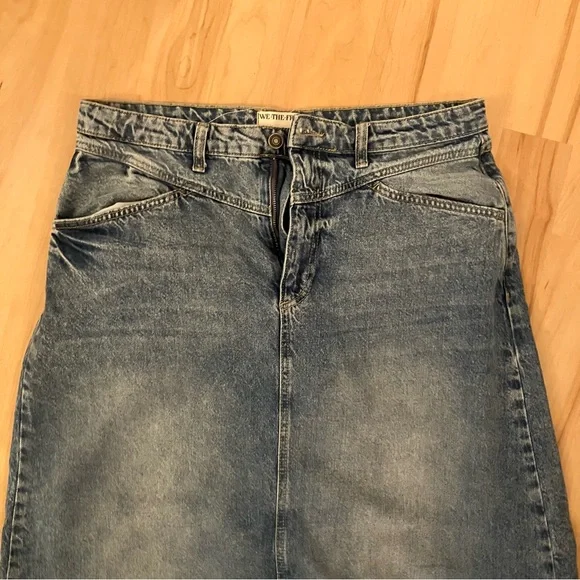 Free People Come As You Are Denim Maxi Skirt - Picture 4 of 10